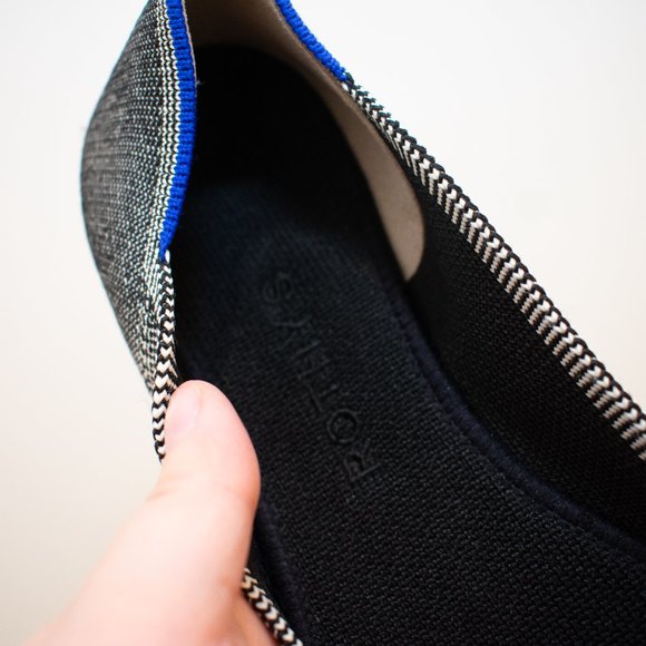 ROTHY's Grey Mist Cap Toe Flats Women's 7 - Picture 5 of 8